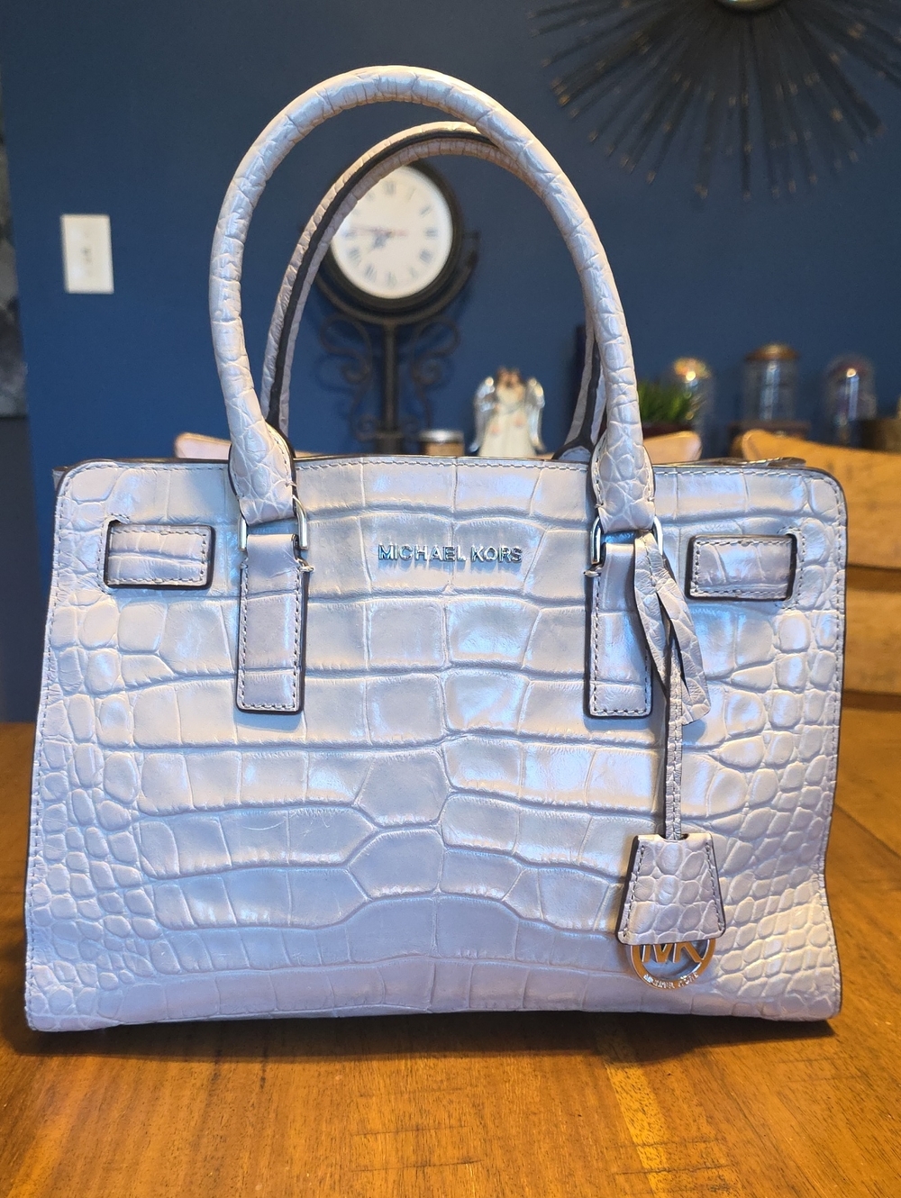 Michael Michael Kors Dillon Croc Embossed satchel